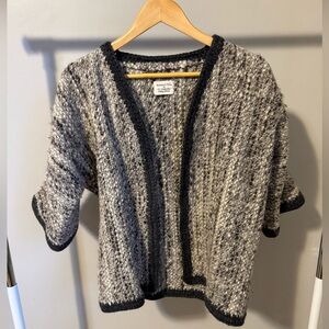 Handspun & Woven Wool Cardigan Made by the Shepherdess in Alberta - Medium/Large